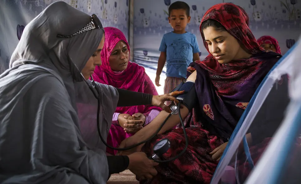 Sahrawi midwife in refugee camp